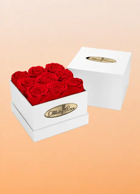 Preserved boxed roses